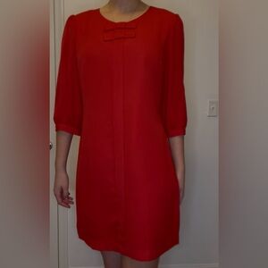Karen Walker Vibrant Red Long Sleeve Dress